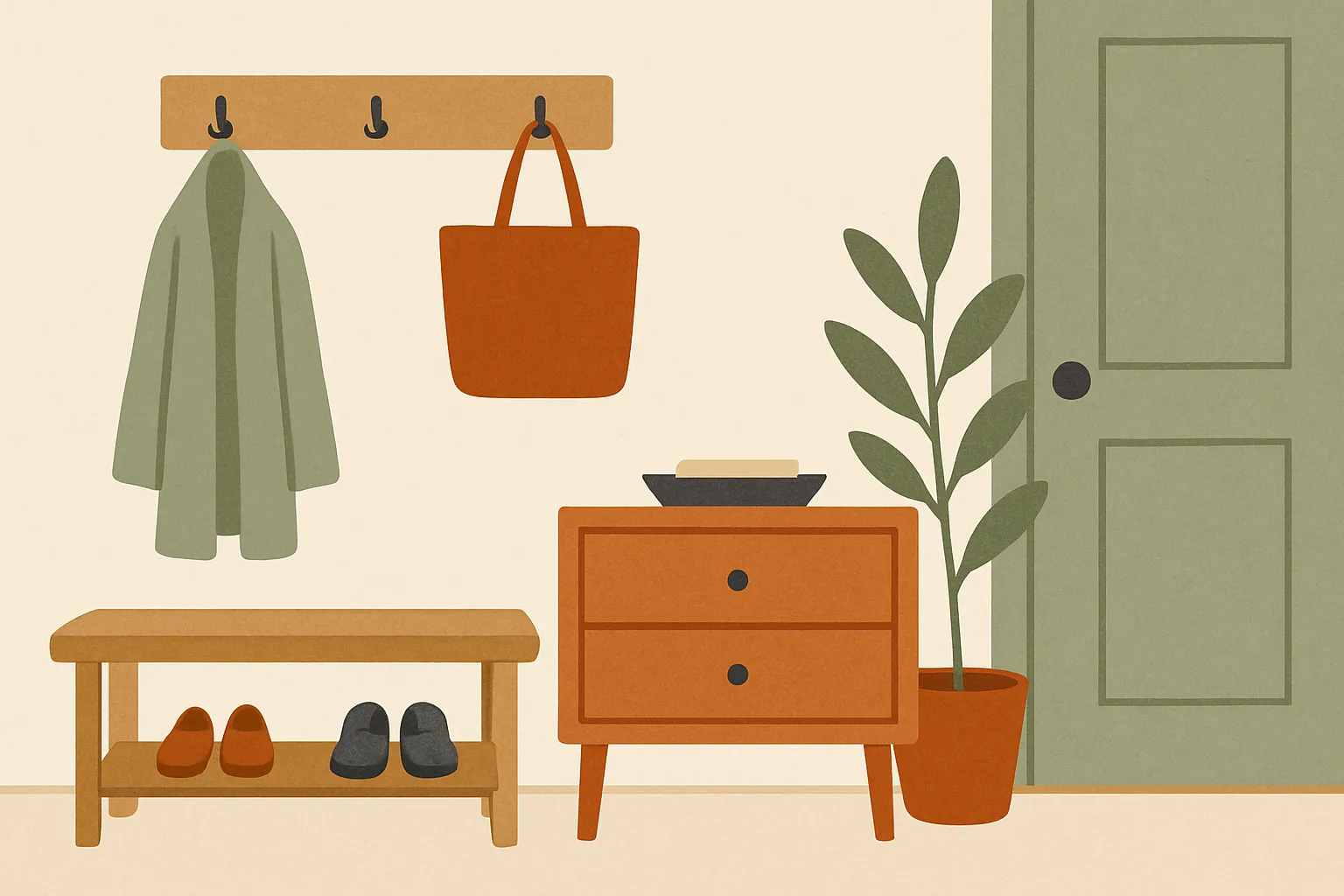 Organized entryway landing zone