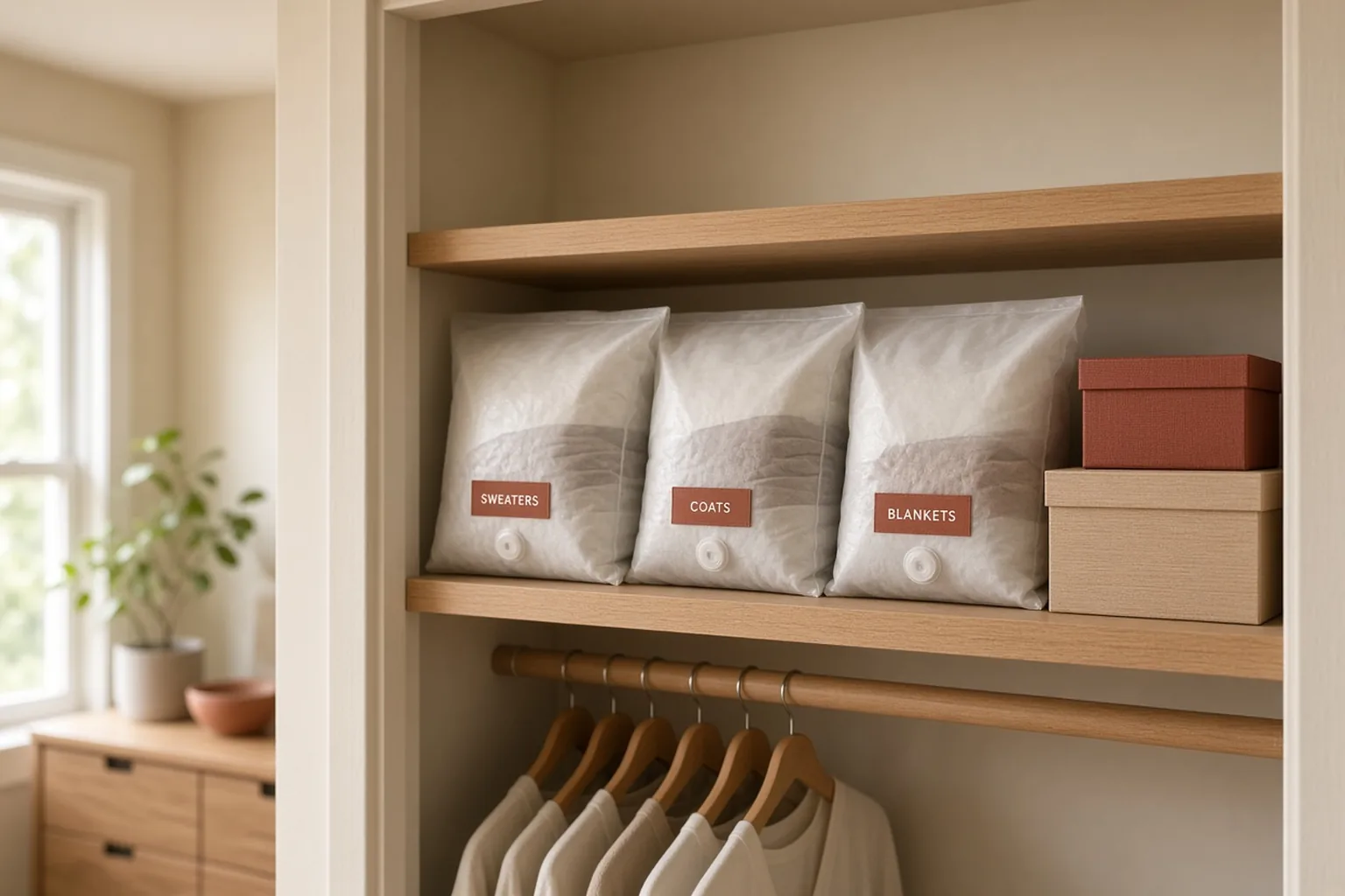 How to Store Off-Season Clothes to Save Closet Space: Vacuum Storage Bags Guide