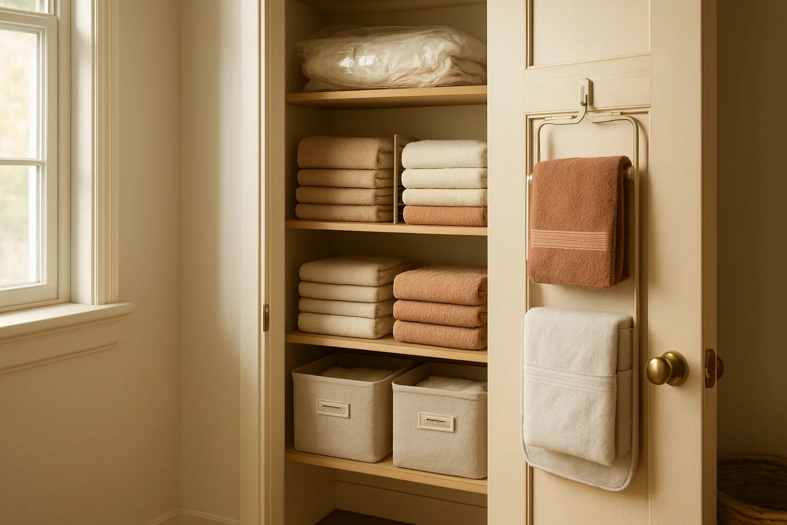 Linen Closet Organization for a Small Home