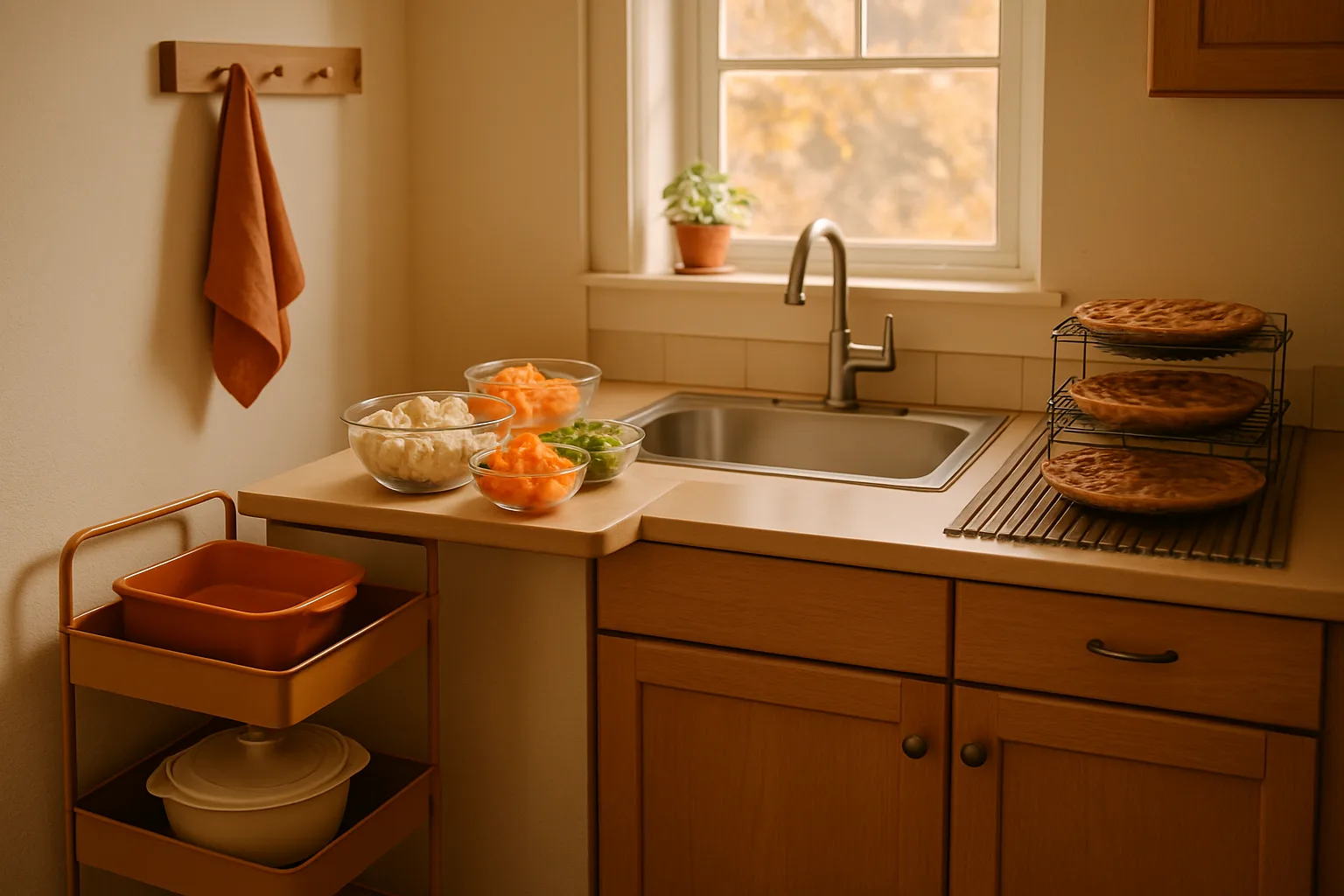 Thanksgiving Hosting Kitchen Organization for Small Homes