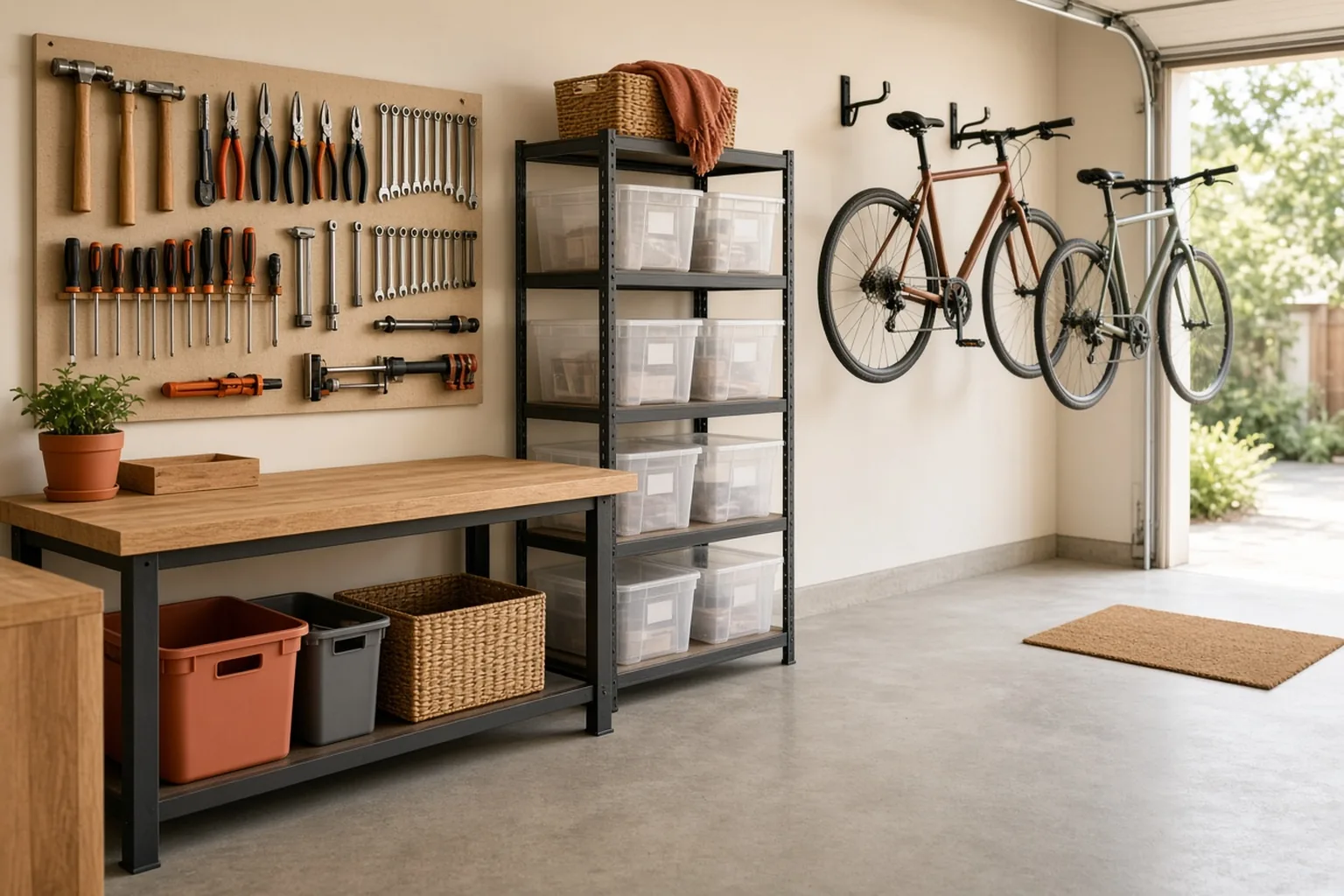 Garage organization guides