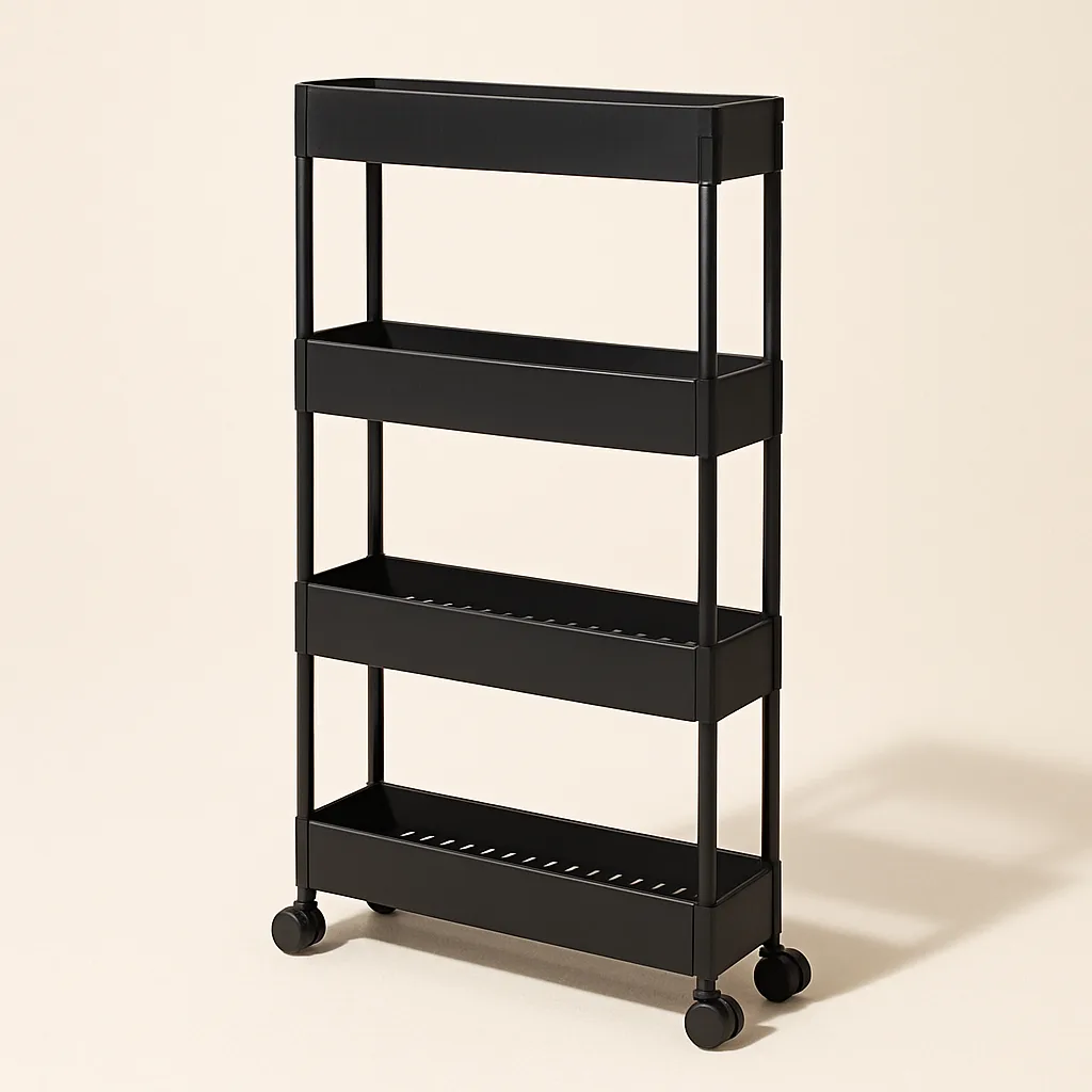 SPACELEAD Slim Storage Cart 4 Tier,Bathroom Organizer…