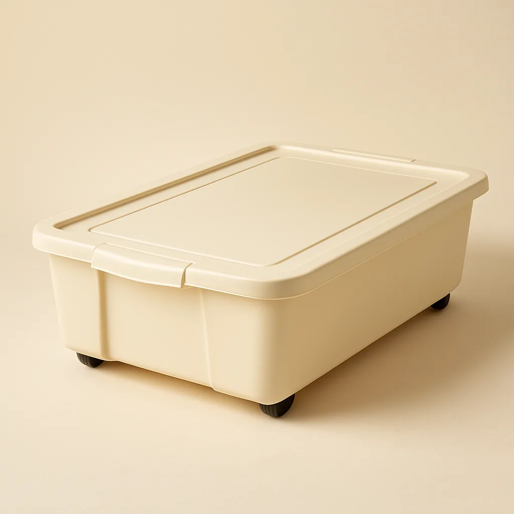 Rolling under-bed storage bins with lids – illustrative image, see the listing on Amazon for actual photos