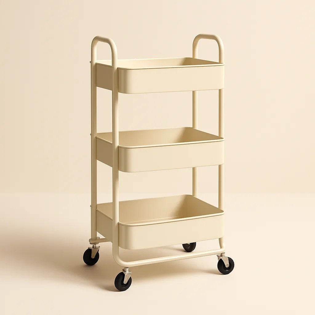Three-tier rolling utility cart – illustrative image, see the listing on Amazon for actual photos