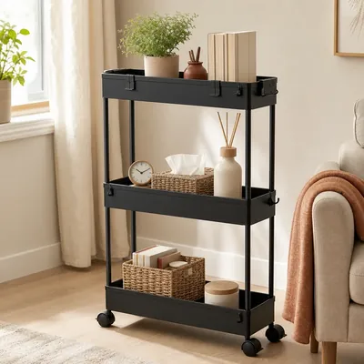 SPACELEAD Slim Storage Cart 3 Tier,Bathroom Organizer… – illustrative image, see the listing on Amazon for actual photos