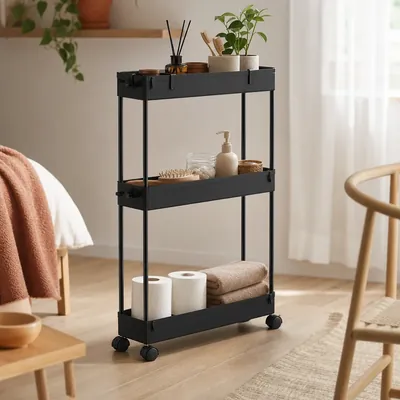 SPACELEAD Slim Storage Cart 4 Tier,Bathroom Organizer… – illustrative image, see the listing on Amazon for actual photos