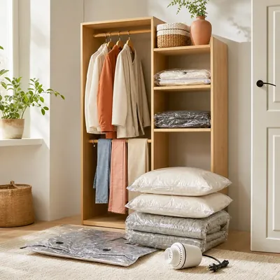 GONGSHI Vacuum Seal Bags for Clothing Travel & Home Storage – illustrative image, see the listing on Amazon for actual photos