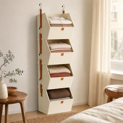 Homsorout Hanging Closet Organizer 4 Tier – illustrative image, see the listing on Amazon for actual photos