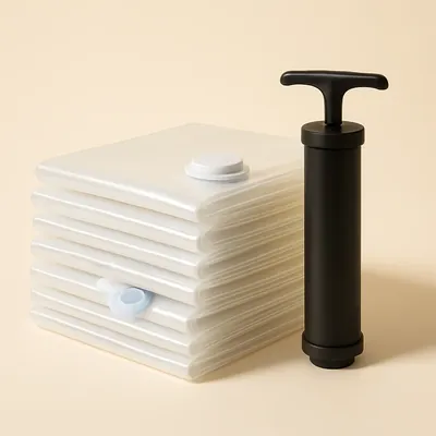 Vacuum storage bags for clothes and bedding