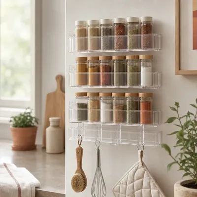 Cabinet-door and pull-out organizers – illustrative image, see the listing on Amazon for actual photos