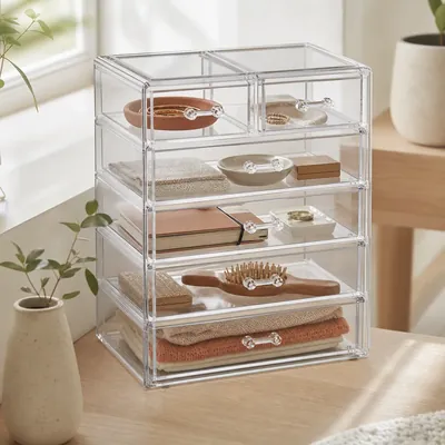 Clear Makeup Organizer Drawers