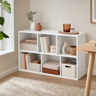 Cube organizers with fabric bins – illustrative image, see the listing on Amazon for actual photos