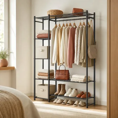 Freestanding Wardrobe Rack Closet