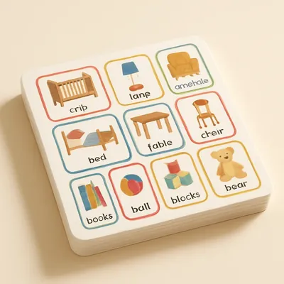 Kids Room Picture Word Labels