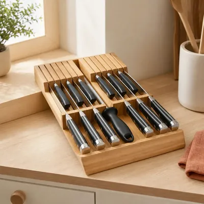 Knife and utensil-specific inserts – illustrative image, see the listing on Amazon for actual photos