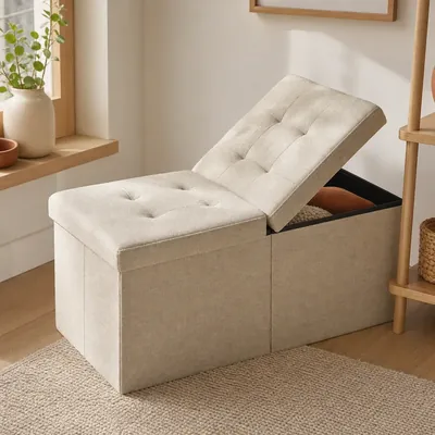 Lift Top Storage Ottoman – illustrative image, see the listing on Amazon for actual photos