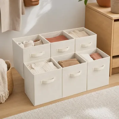 Open Cube Toy Storage Organizer With Bins
