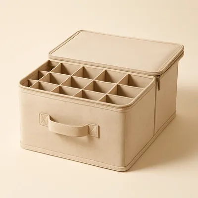 Ornament storage box with dividers