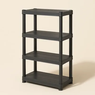 Plastic garage shelving – illustrative image, see the listing on Amazon for actual photos