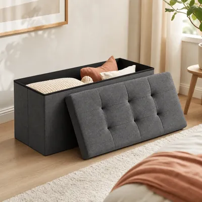 Removable-lid storage benches – illustrative image, see the listing on Amazon for actual photos