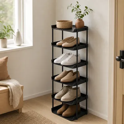 Slim Shoe Rack For Small Closet – illustrative image, see the listing on Amazon for actual photos