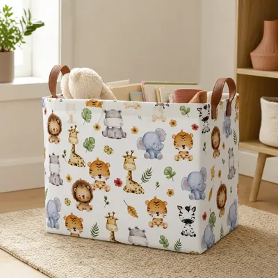 Soft-sided book bins and baskets – illustrative image, see the listing on Amazon for actual photos