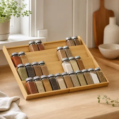 Spice drawer inserts – illustrative image, see the listing on Amazon for actual photos