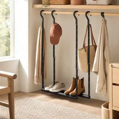 Tension-pole closet systems – illustrative image, see the listing on Amazon for actual photos