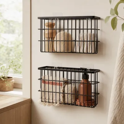 Door-mounted racks and slim holders – illustrative image, see the listing on Amazon for actual photos