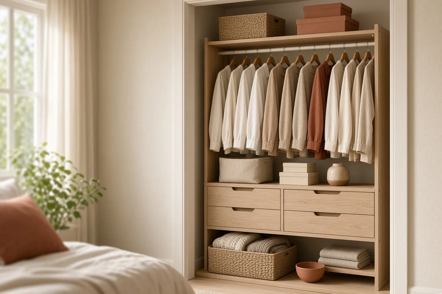 Best Closet Organizers for Renters: Flexible Systems That Come Down Cleanly – example of the finished setup