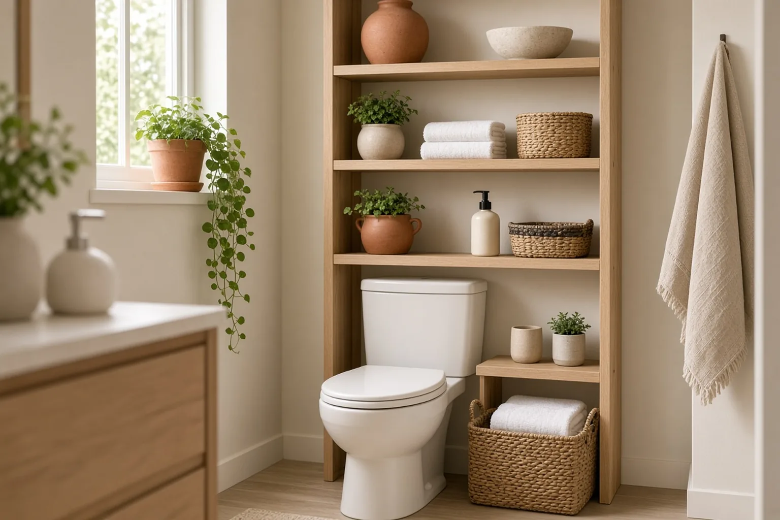 Best Over-the-Toilet Storage Units – example of the finished setup