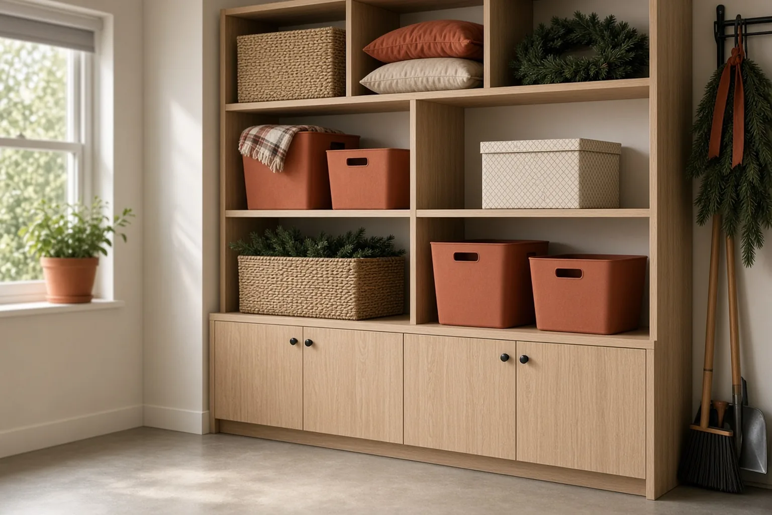 Best Storage Solutions for Seasonal/Holiday Items – example of the finished setup
