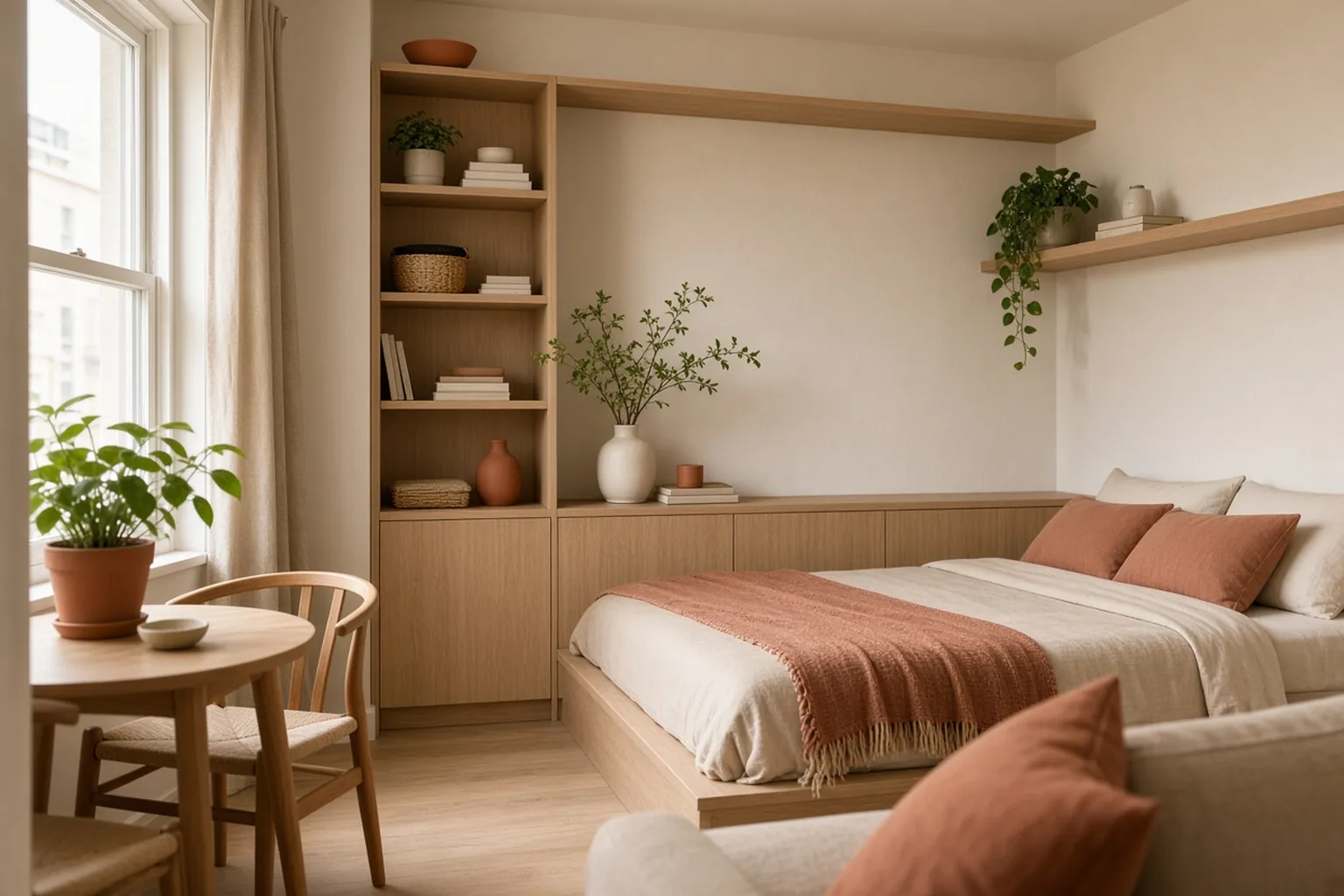 How to Create Storage in a Studio Apartment – example of the finished setup