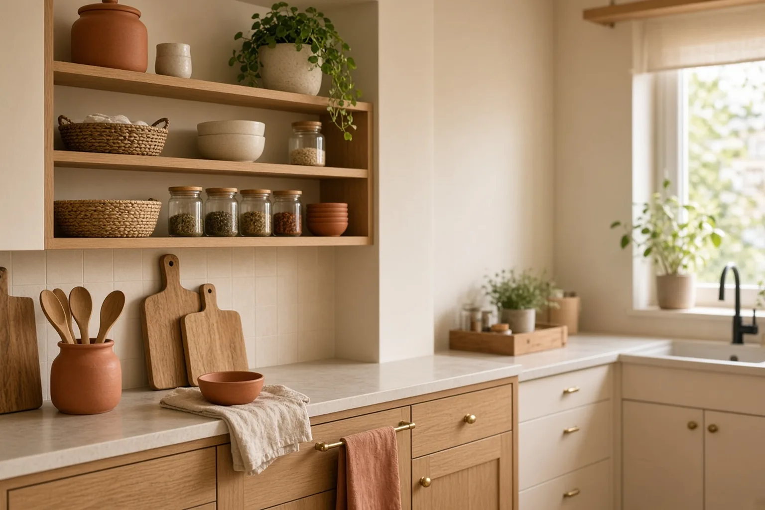 How to Organize a Small Apartment Kitchen – example of the finished setup
