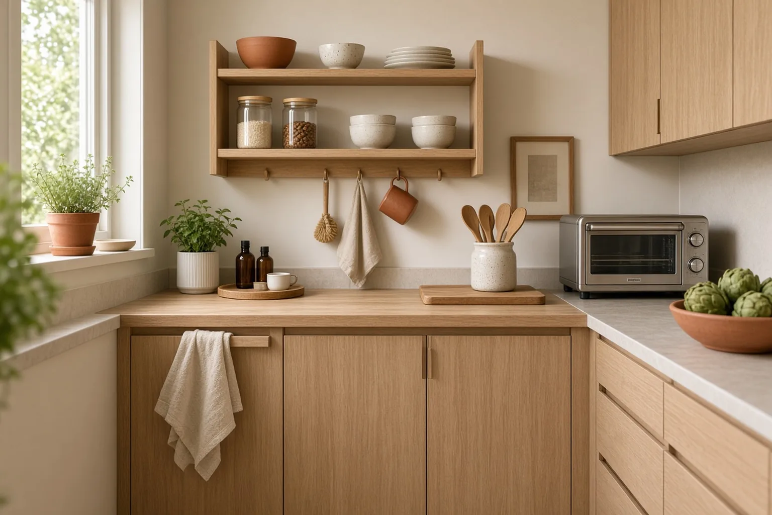 How to Declutter Kitchen Countertops (and Where the Appliances Go) – example of the finished setup