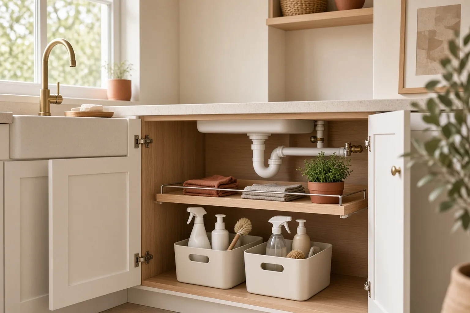 Under-Sink Storage Solutions That Actually Work – example of the finished setup