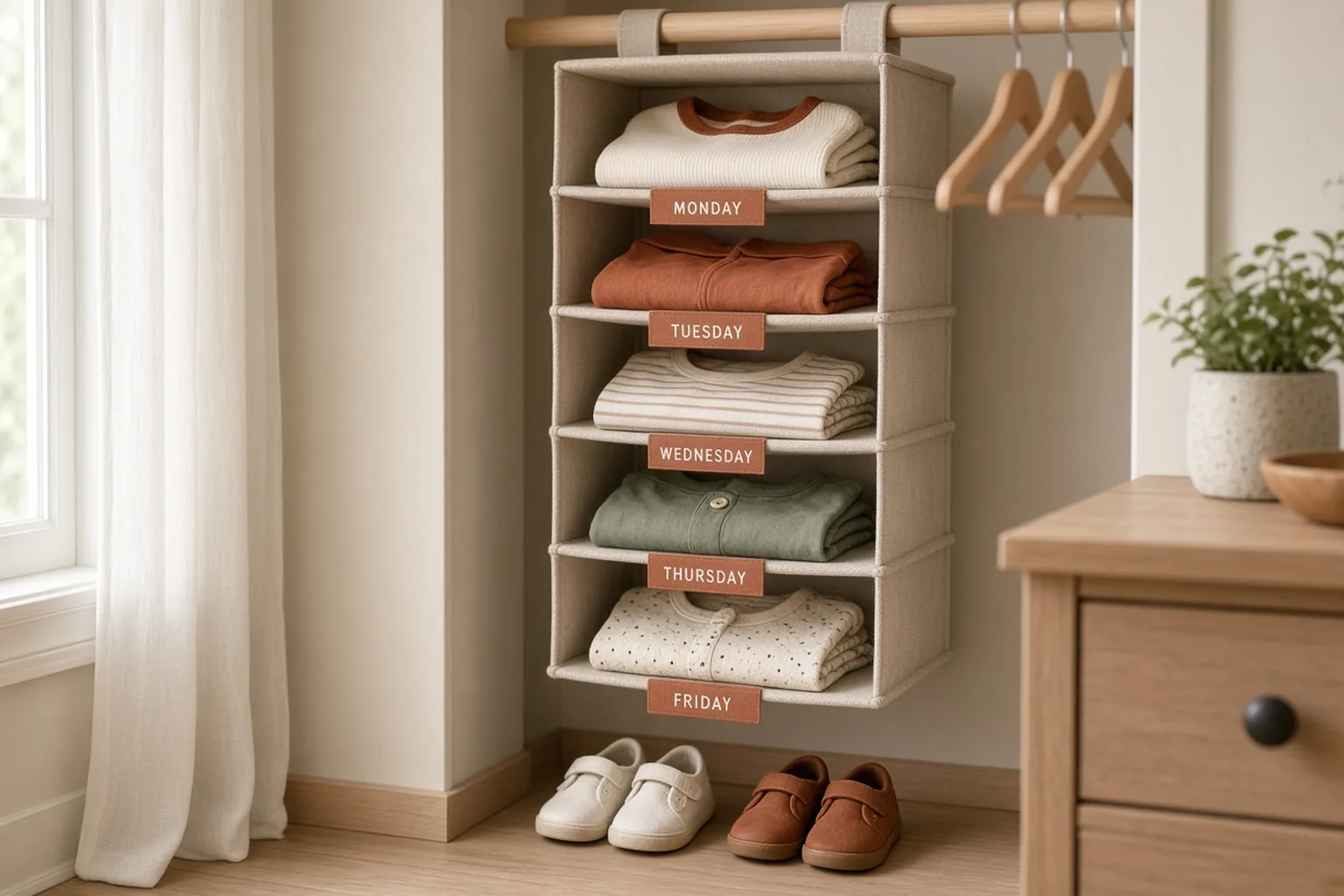 Best Weekly Clothes Organizers for Kids (2026 Back-to-School) – example of the finished setup